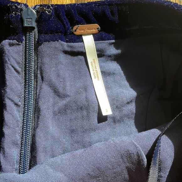 Free People Wild Child Blue Sequin Mini Skirt sz 2 - Picture 11 of 12